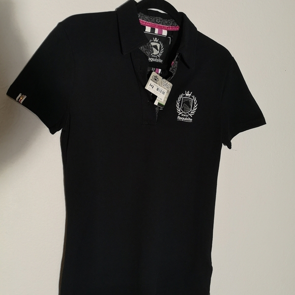 NWT Preppy & Chic Black Polo Tee - Picture 10 of 11